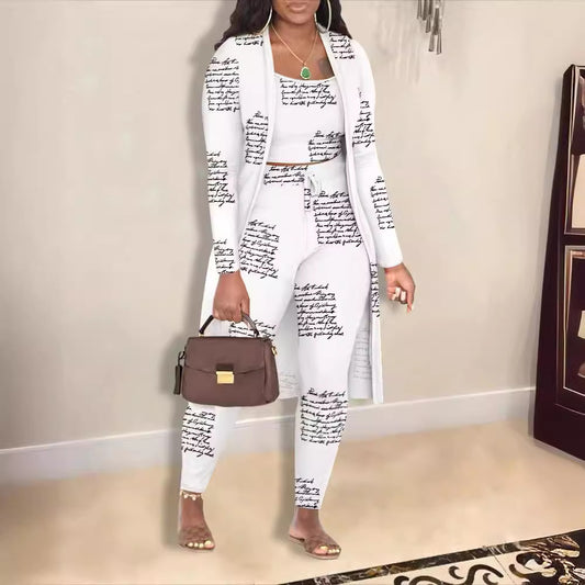 Zara Printed Coat & Trousers Set