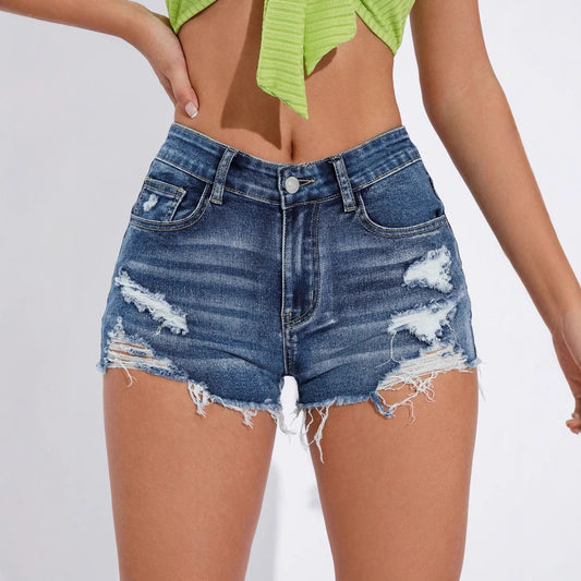 Denay Denim Distressed Short