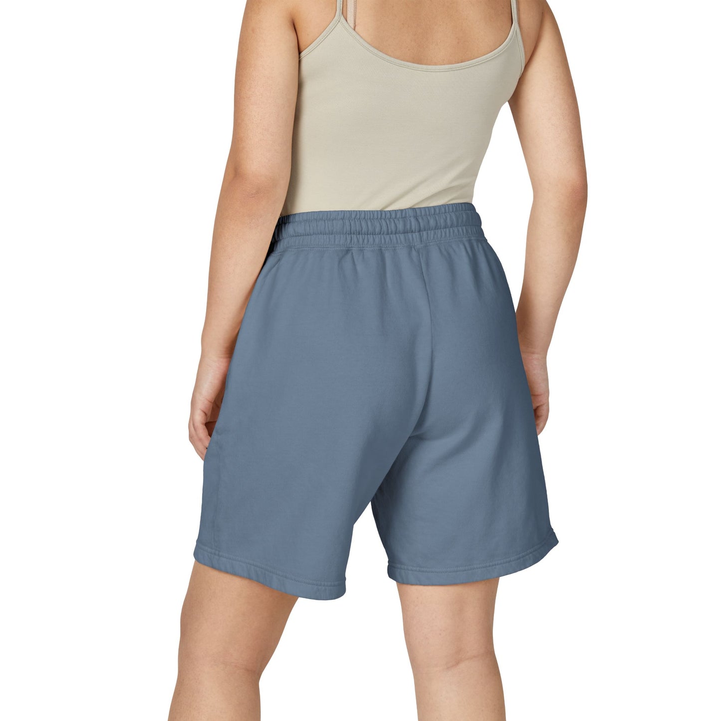 Lightweight Fleece Shorts - Blue Bloom Anyway Casual Drawstring Waist Shorts