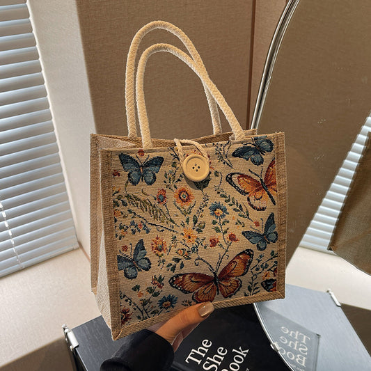 Wren Linen Lunch Tote