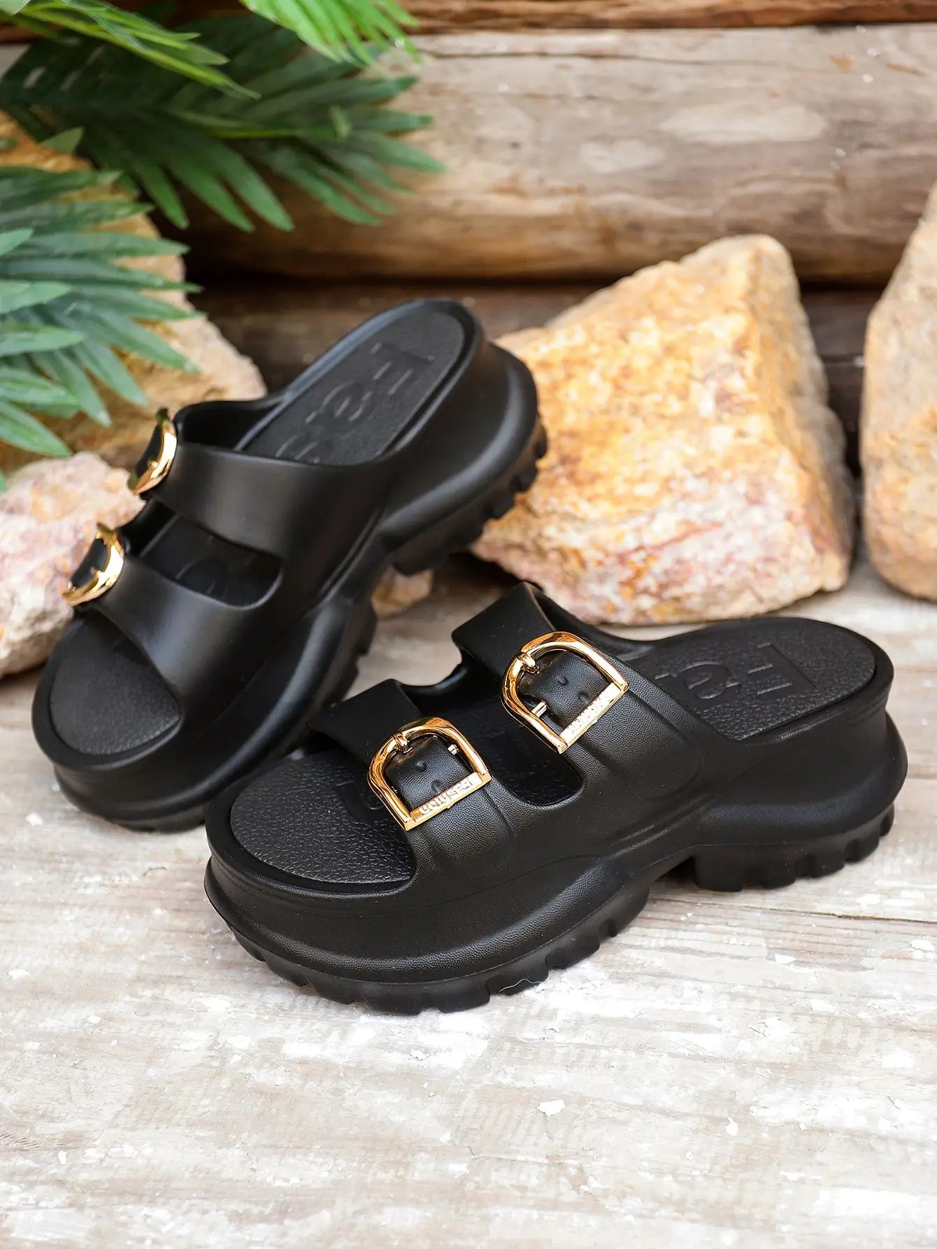 Tanya Platform Thick Sole Casual Slide Sandals | URHER