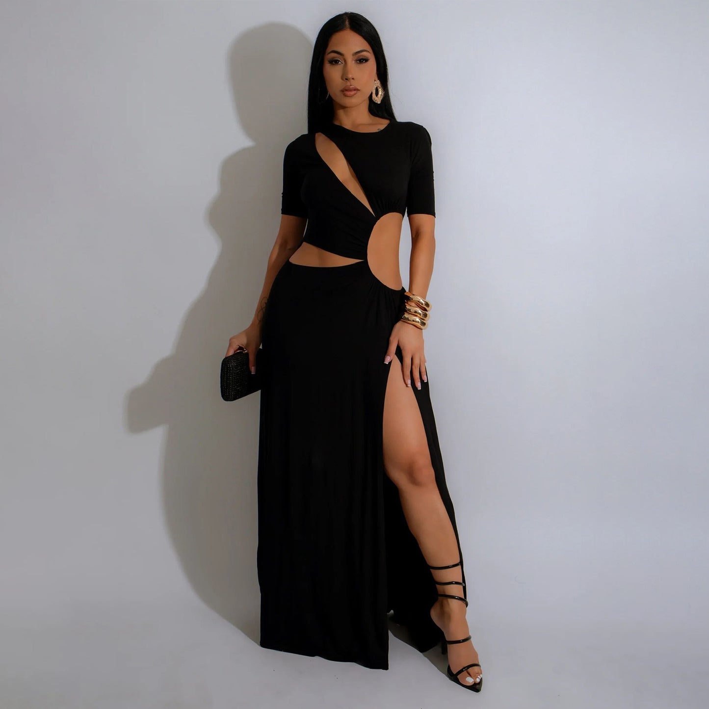 Sasha Waist-Cut Irregular Hem Dress