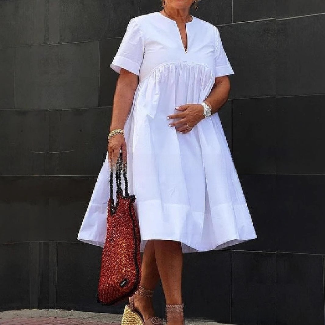 Brelly Cinched Waist Shirt Dress