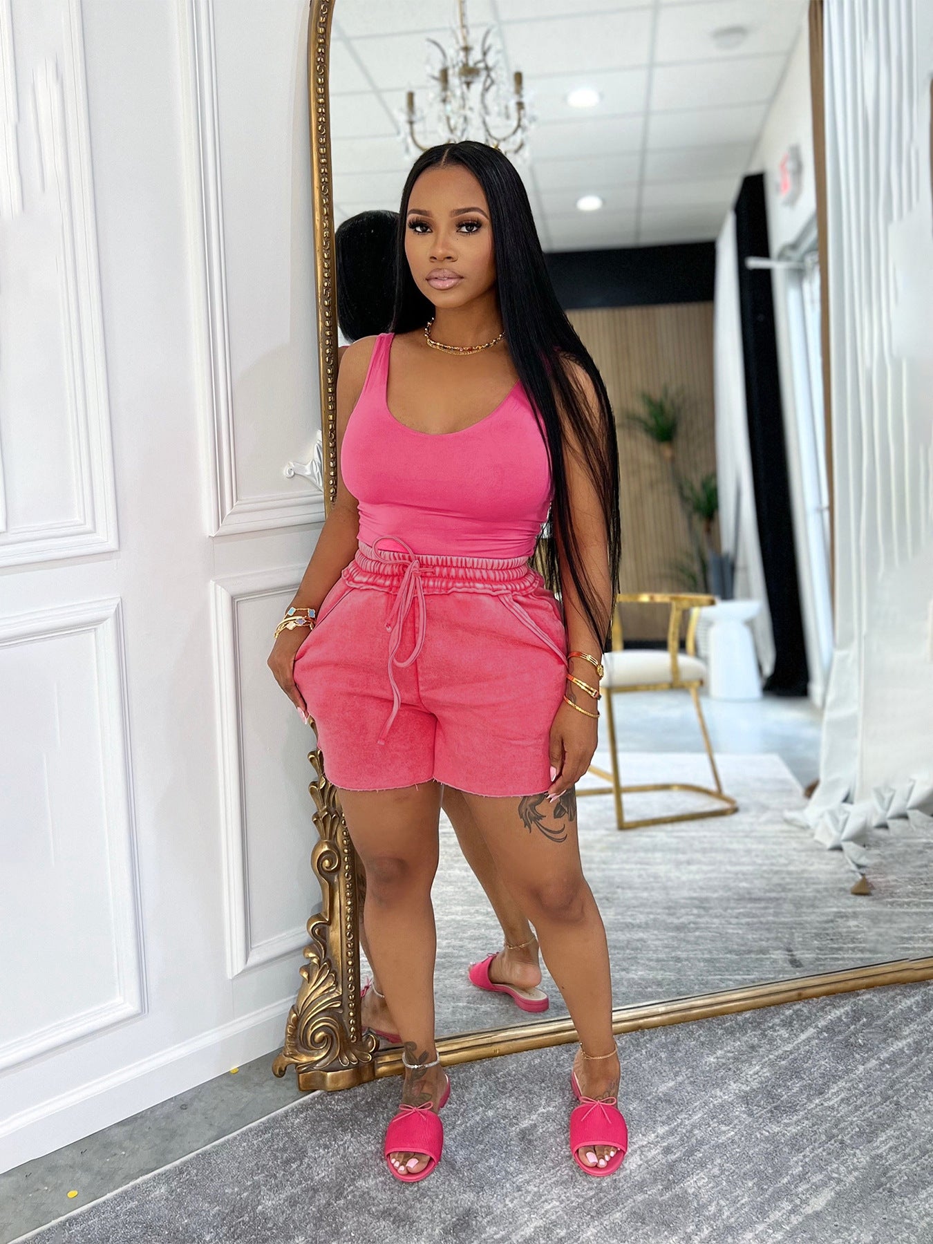 Reign Backless Shorts Set