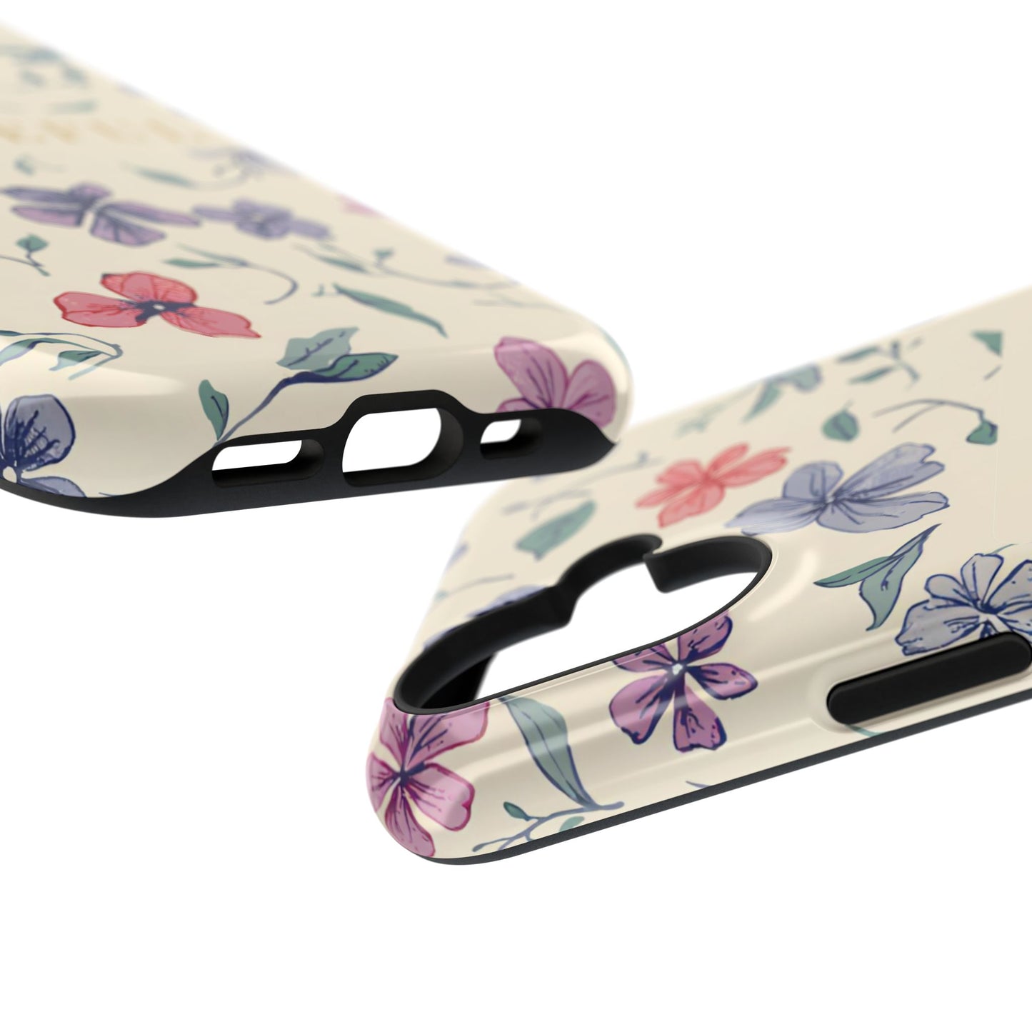 Floral "Grateful" Protective Floral Phone Cover