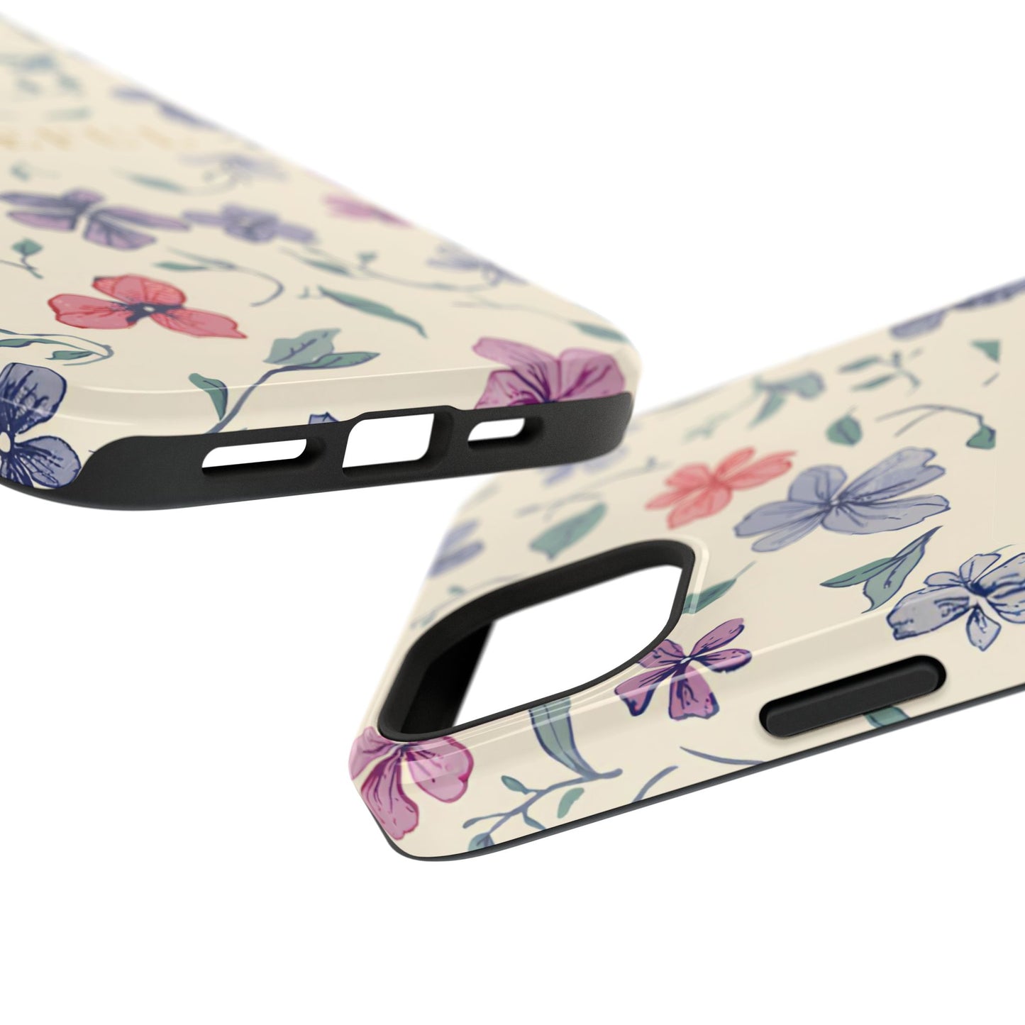 Floral "Grateful" Protective Floral Phone Cover