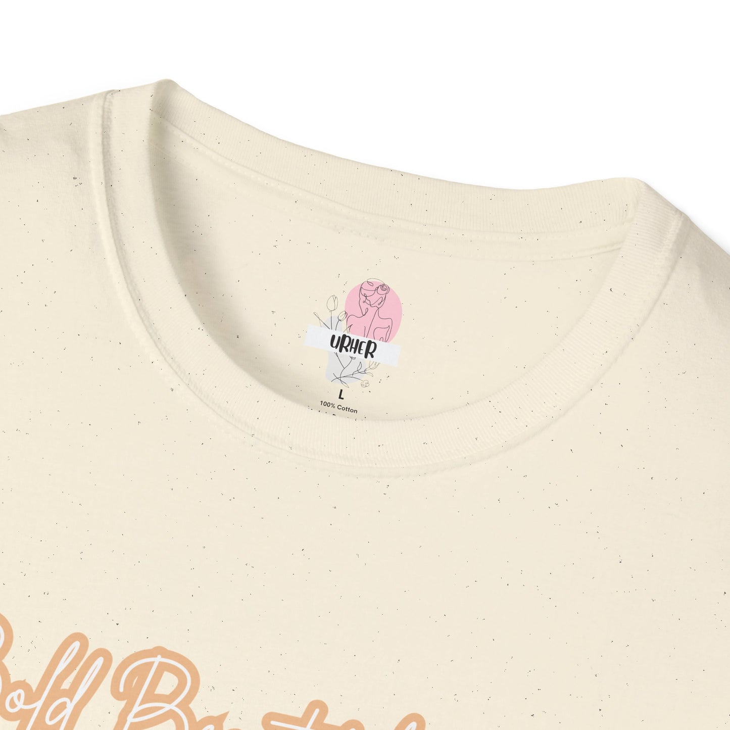 Script T-Shirt - Bold Beautiful Her Retro Stripe Tee | Lightweight Cotton Shirt