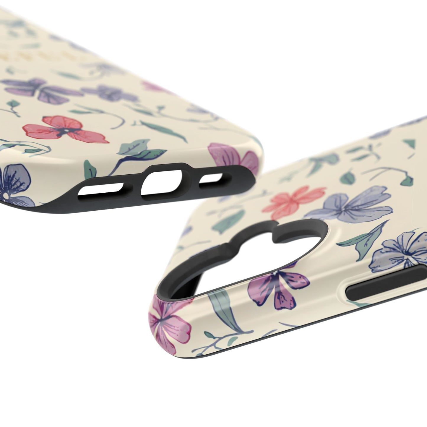 Floral "Grateful" Protective Floral Phone Cover