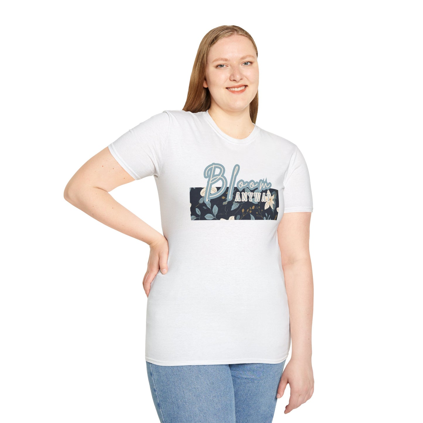 Bloom anyway Tee | Classic Crew Neck, Lightweight Casual Shirt