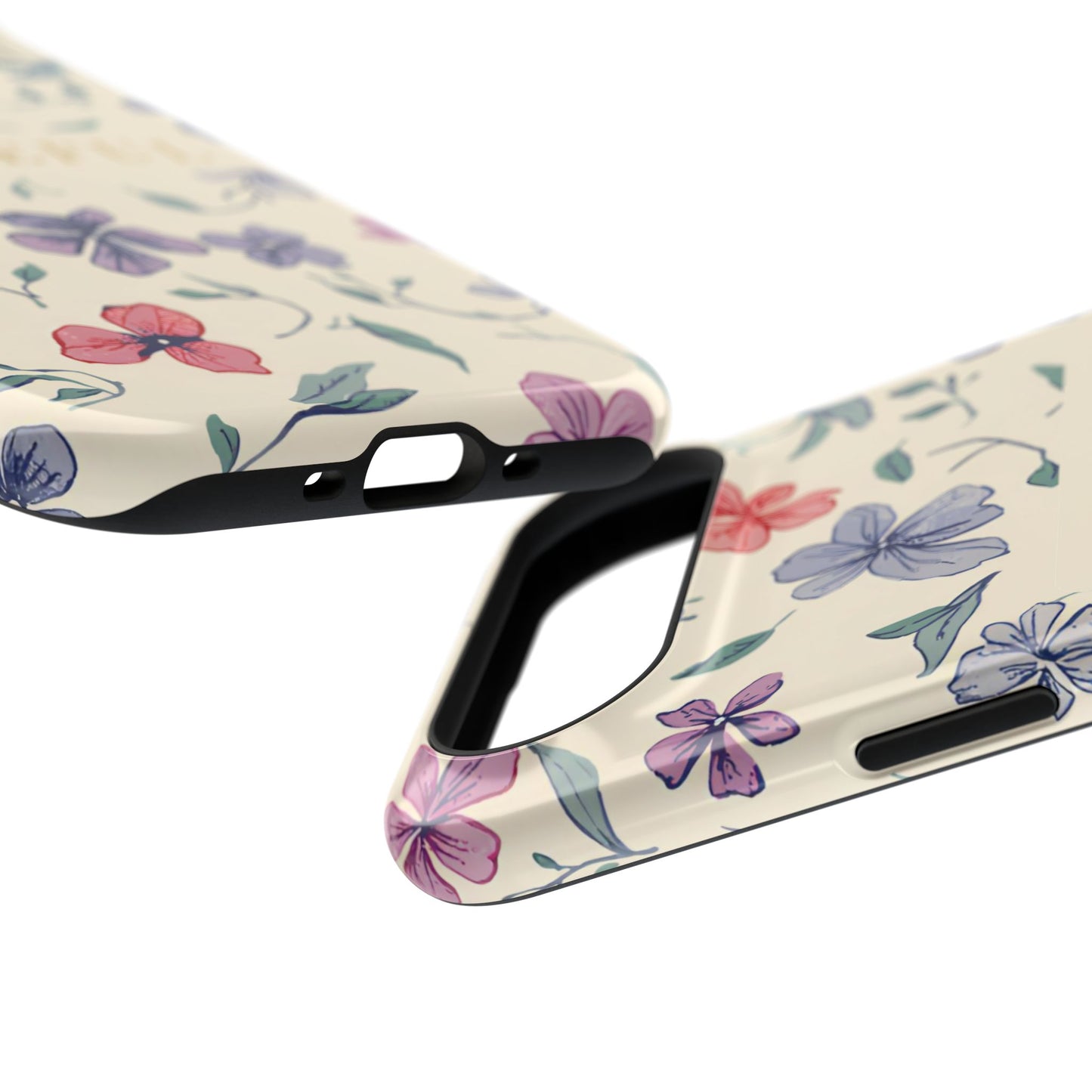 Floral "Grateful" Protective Floral Phone Cover