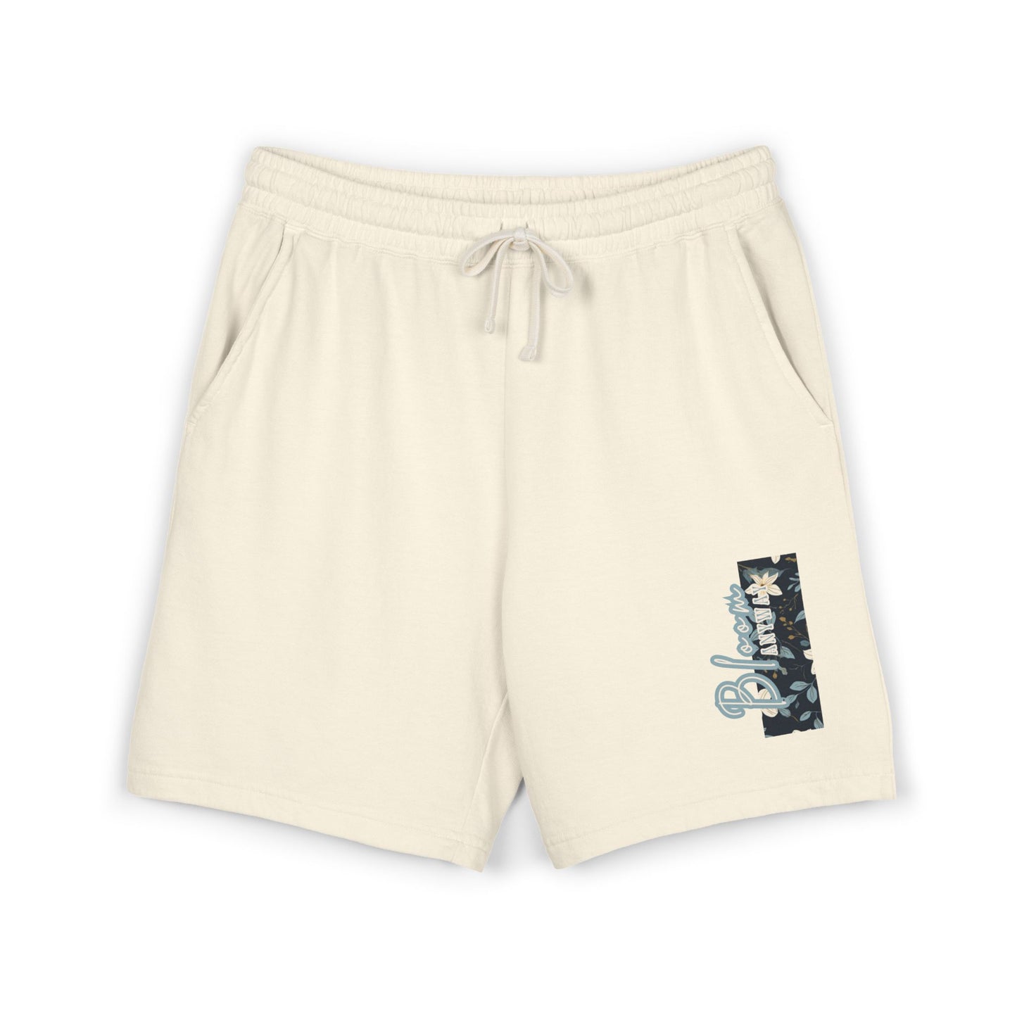 Lightweight Fleece Shorts - Blue Bloom Anyway Casual Drawstring Waist Shorts