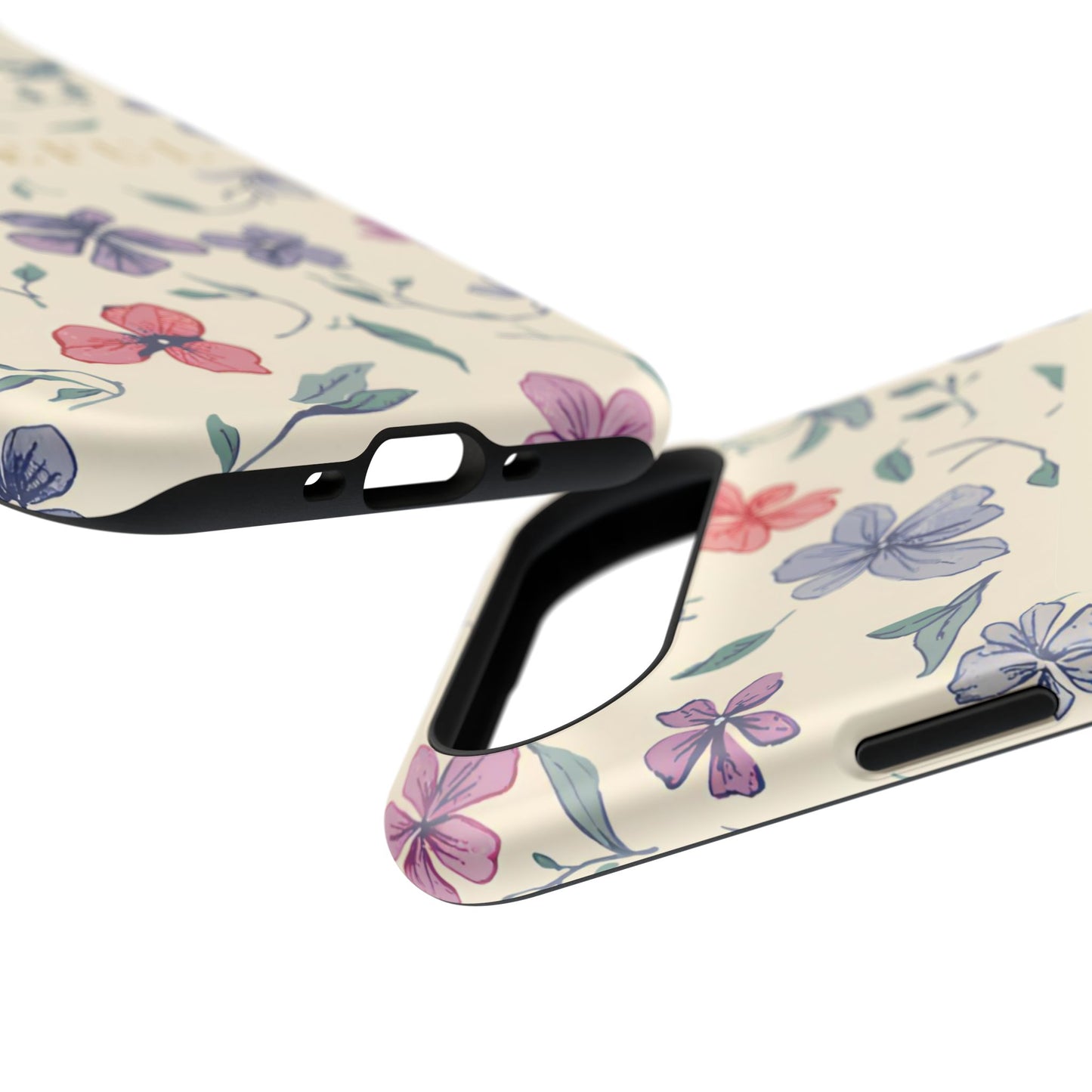 Floral "Grateful" Protective Floral Phone Cover
