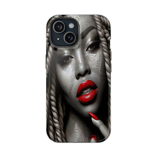 Lines and Ruby Dreams Protective phone case