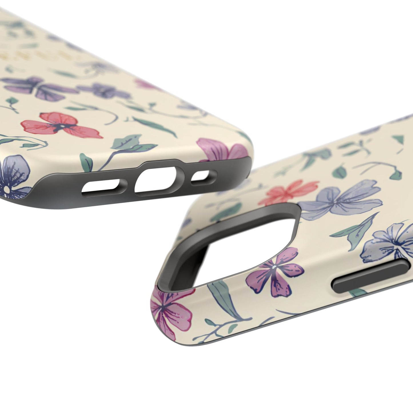 Floral "Grateful" Protective Floral Phone Cover