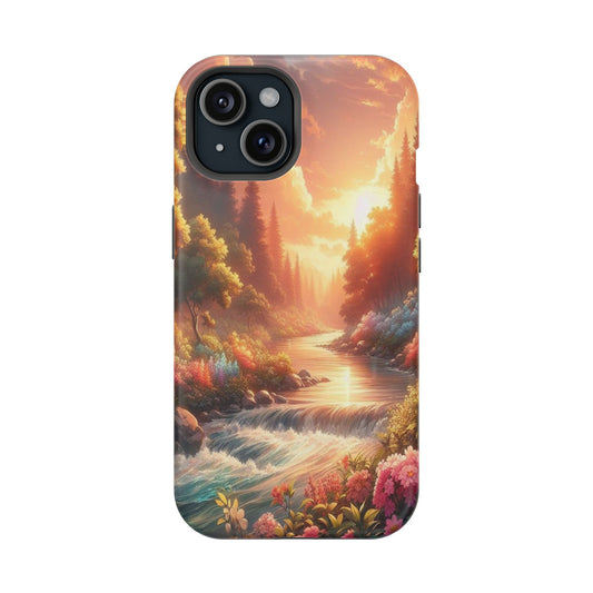 Golden River Valley at Sunset Protective Case