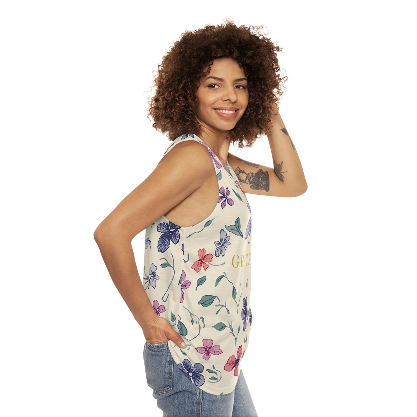 Grateful Floral Tank Top
