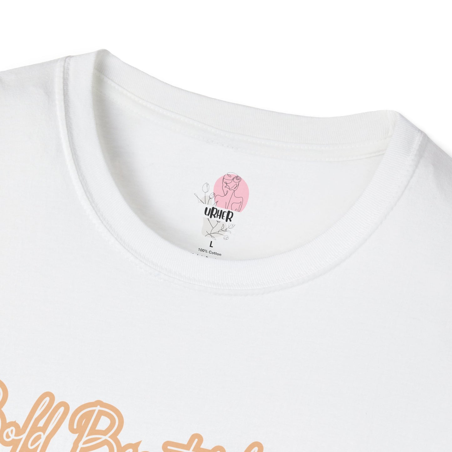 Script T-Shirt - Bold Beautiful Her Retro Stripe Tee | Lightweight Cotton Shirt