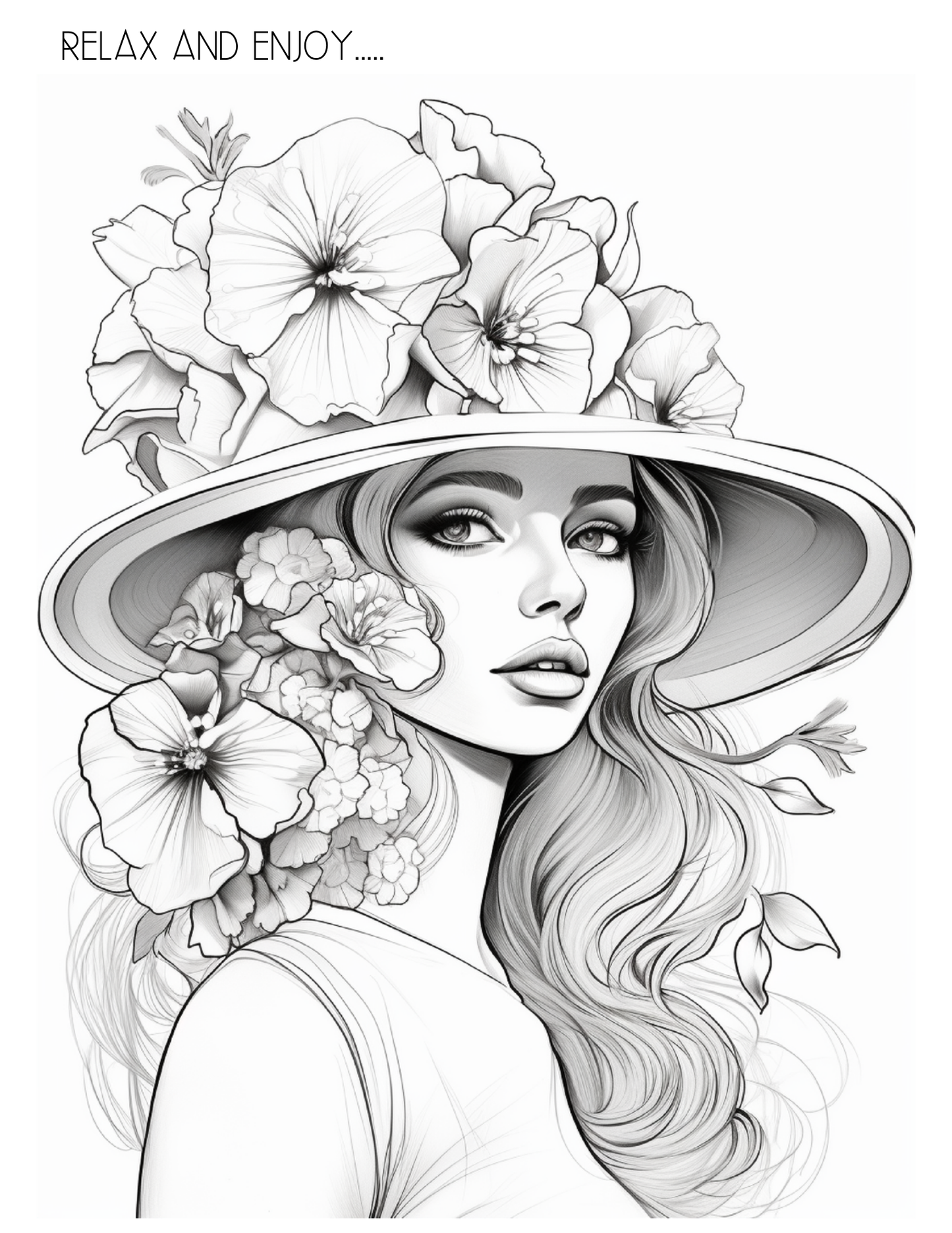 Crowned in Confidence: The Reflection Coloring Journal -Digital Download