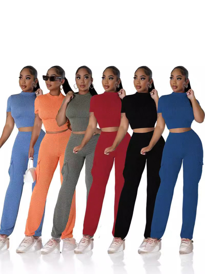 Lyric Solid Wide-Leg Jumpsuit Set