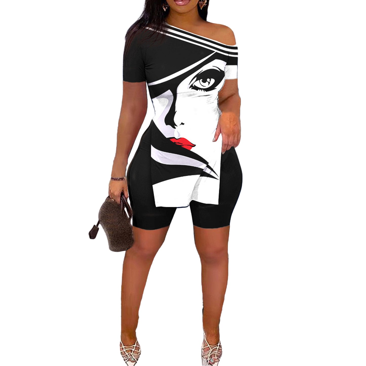 Kalis Printed Shirt & Shorts Set