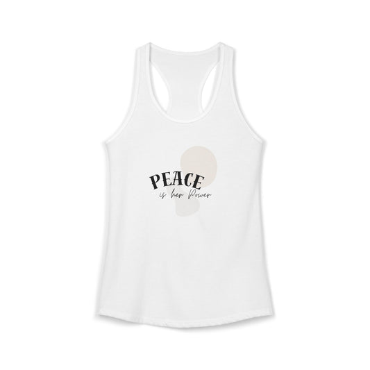 Peace is her Power Racerback Tank