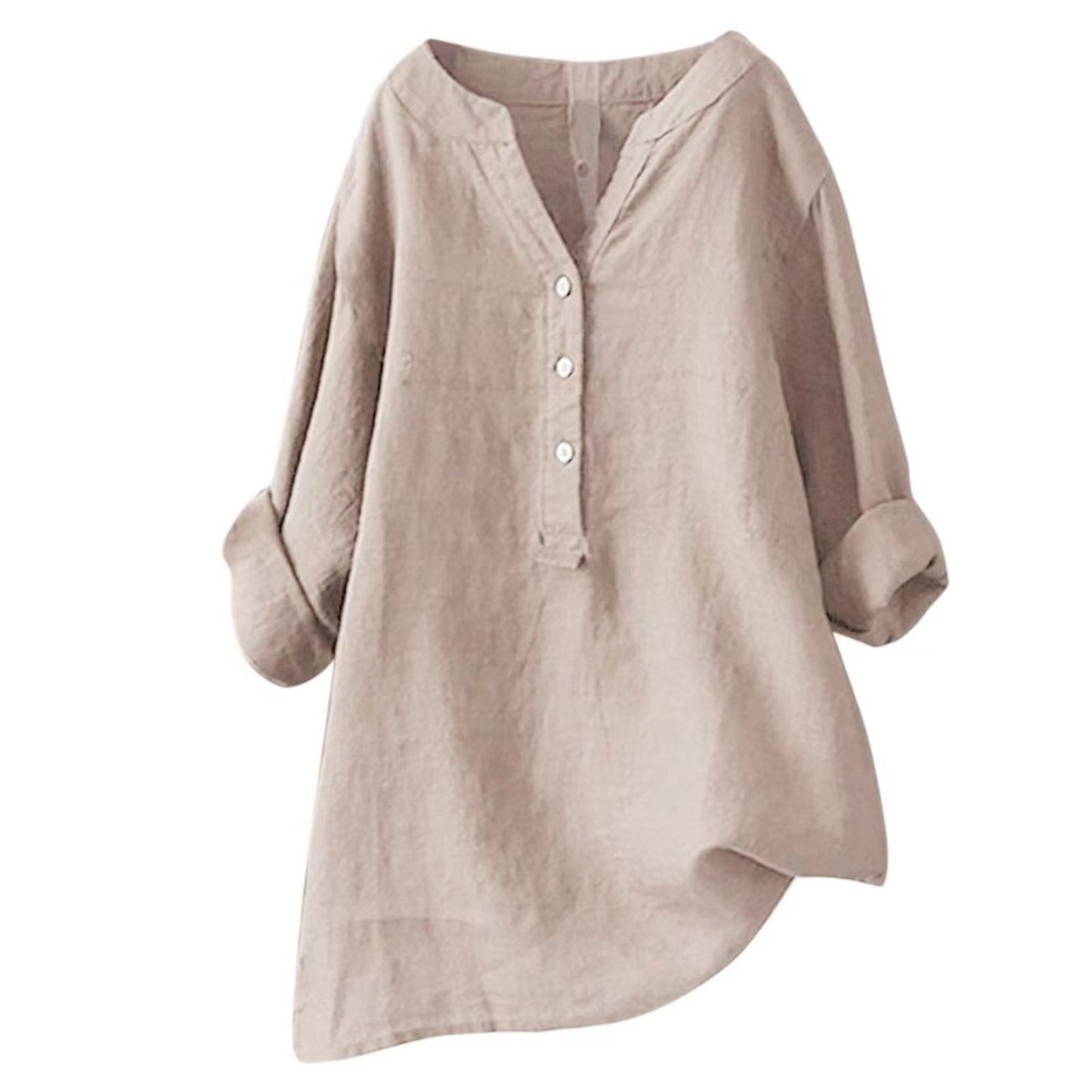 Isadora Stand Collar Linen Tunic