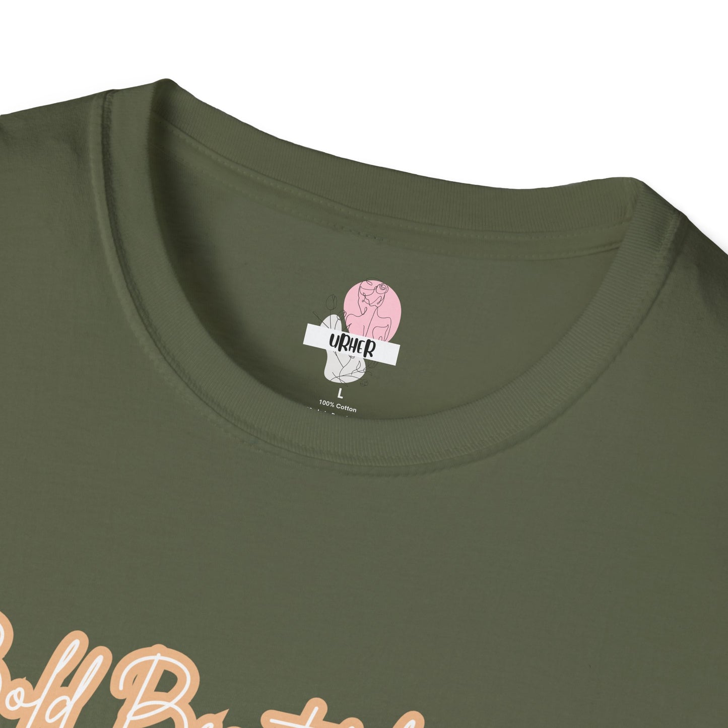 Script T-Shirt - Bold Beautiful Her Retro Stripe Tee | Lightweight Cotton Shirt