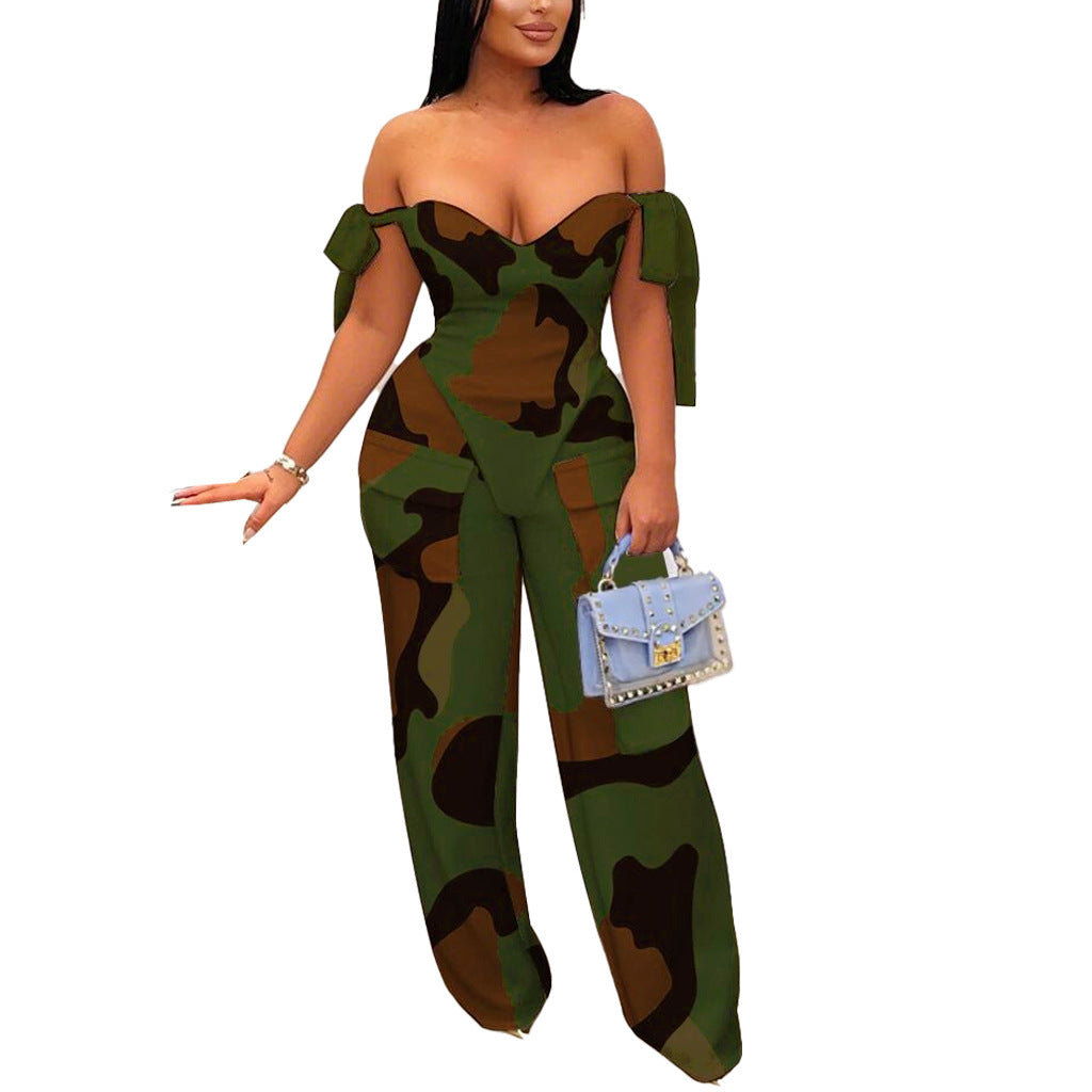 Verra Oil-Print Drawstring Cargo Set