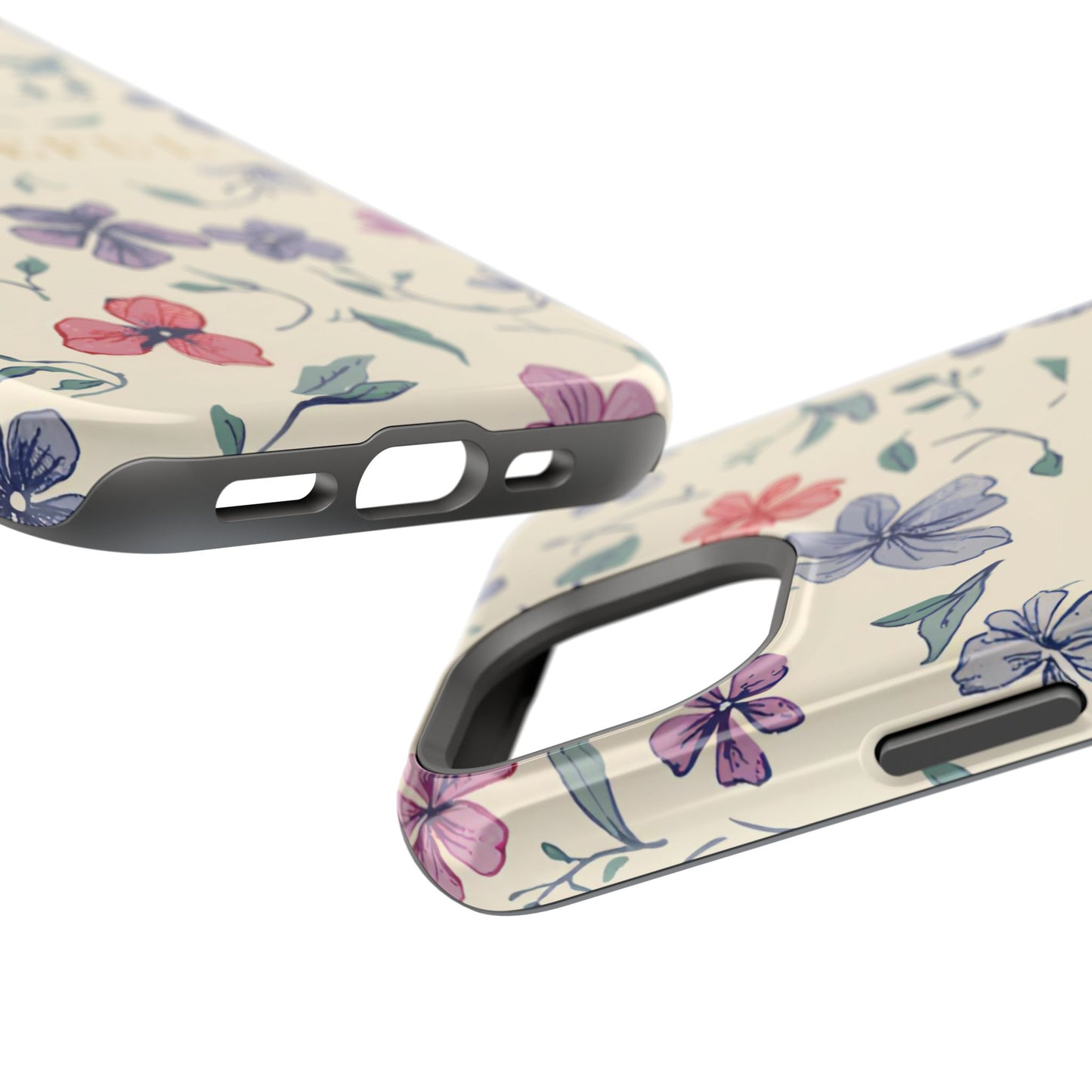 Floral "Grateful" Protective Floral Phone Cover