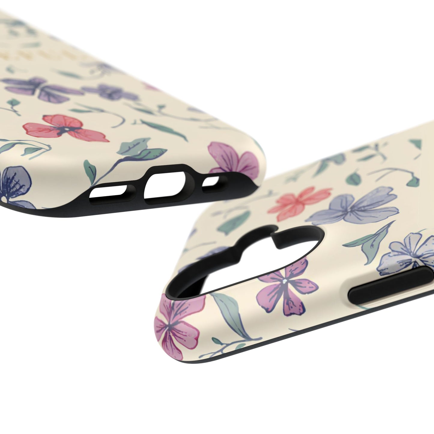 Floral "Grateful" Protective Floral Phone Cover