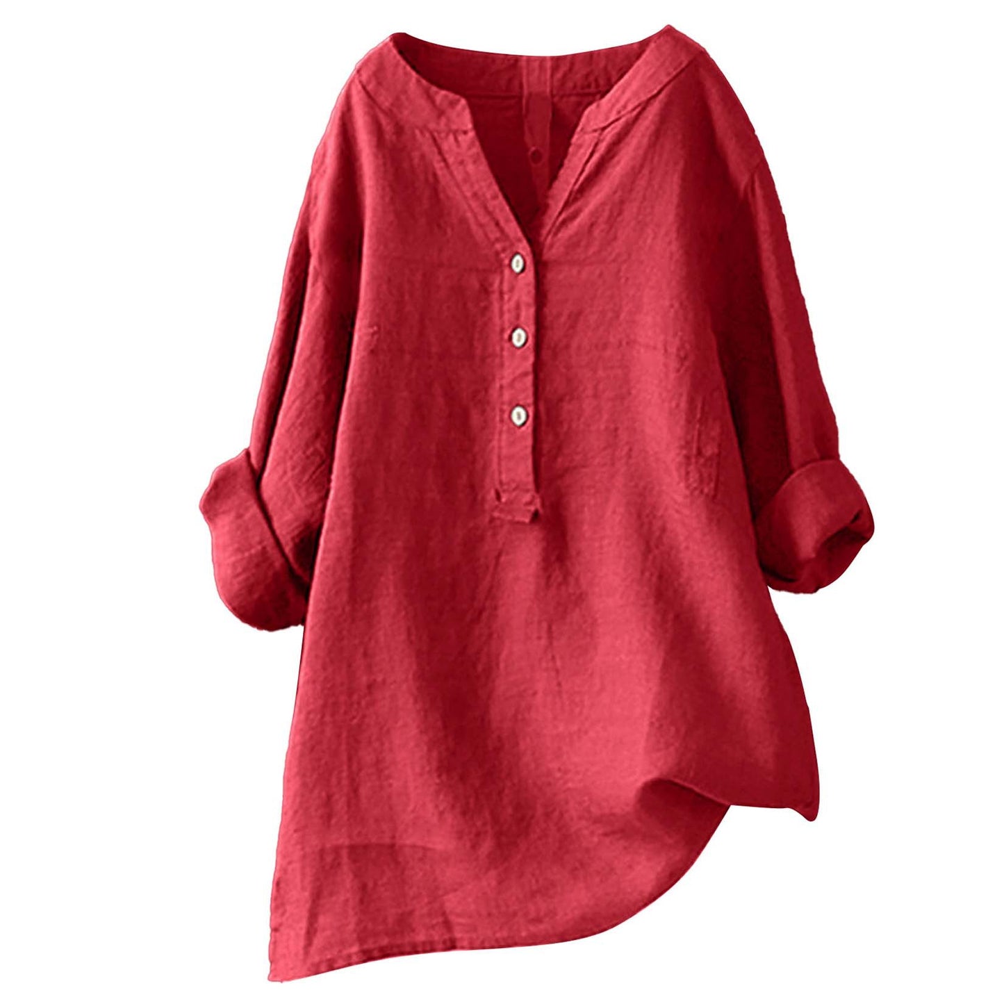 Isadora Stand Collar Linen Tunic