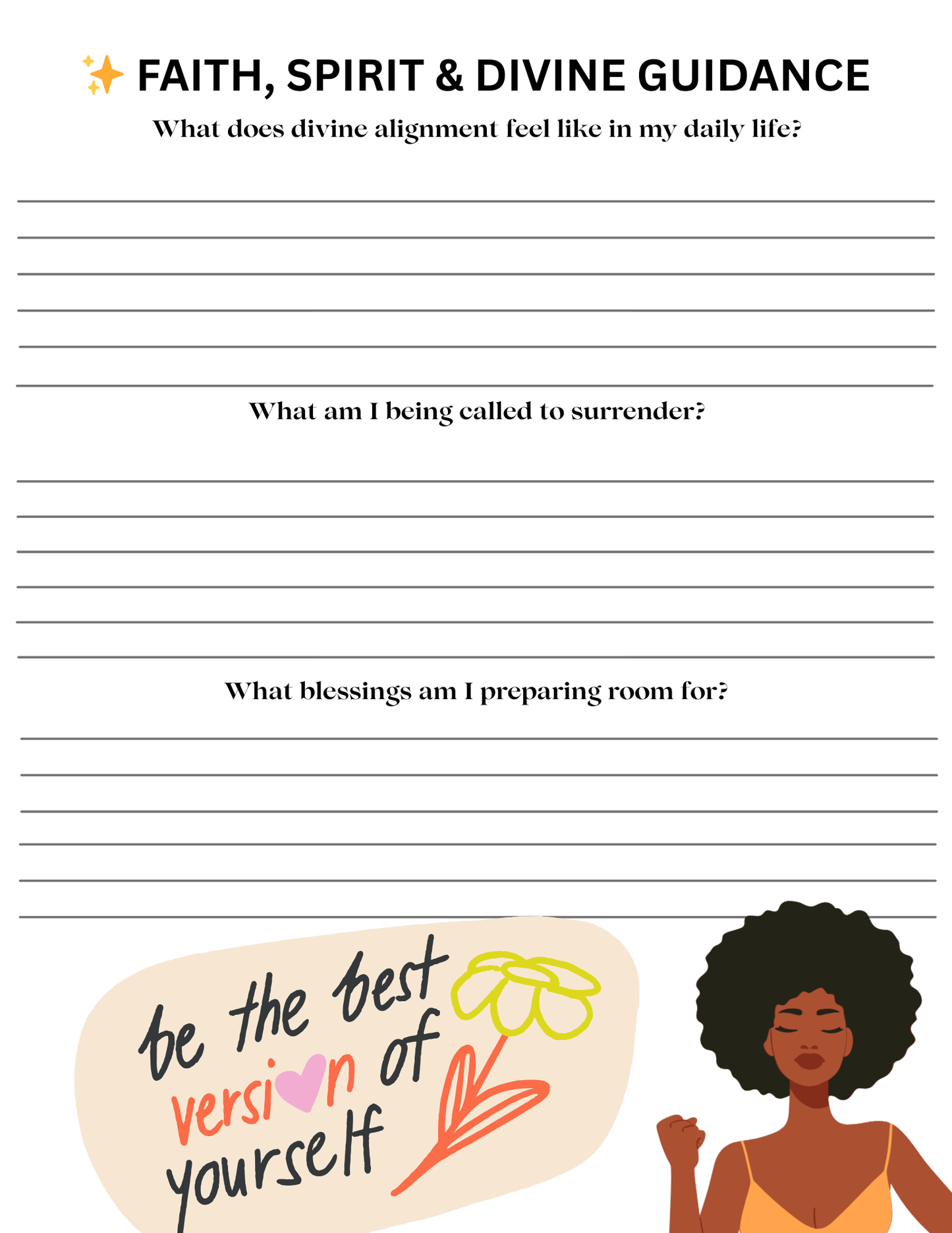 Crowned in Confidence: The Reflection Coloring Journal -Digital Download