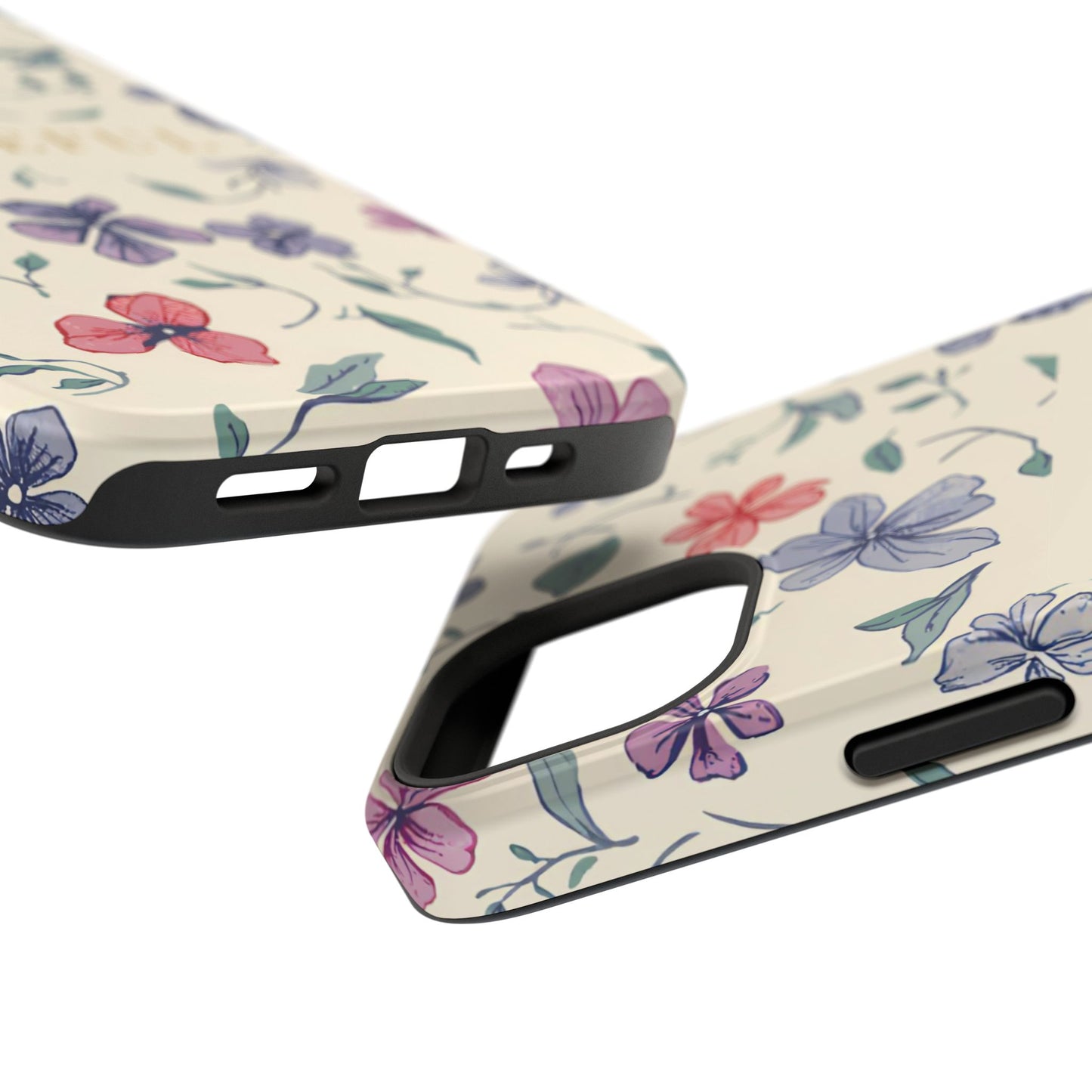 Floral "Grateful" Protective Floral Phone Cover