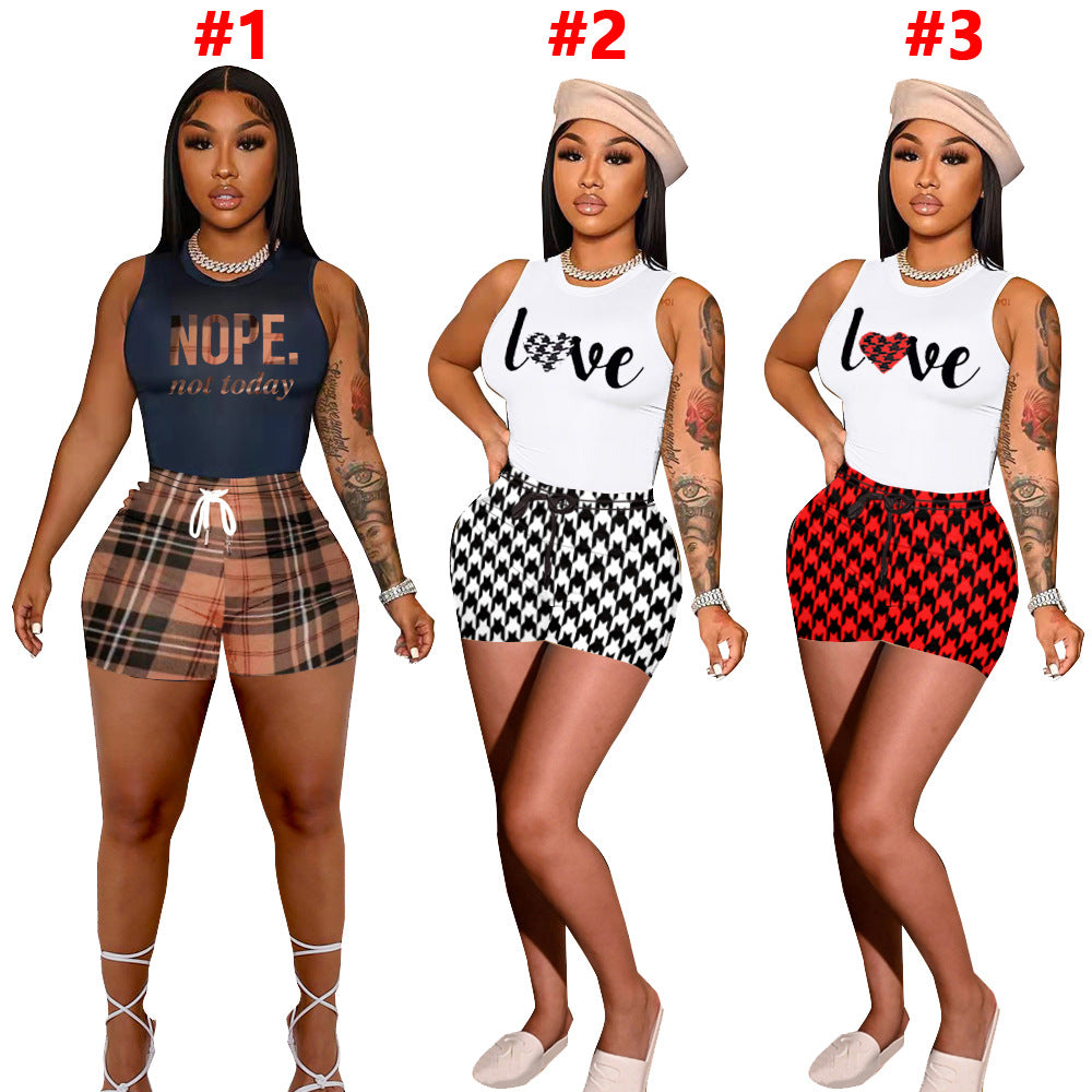 Harlow Printed Vest Shorts Set