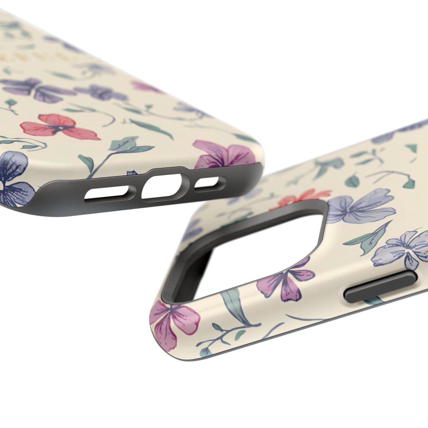 Floral "Grateful" Protective Floral Phone Cover
