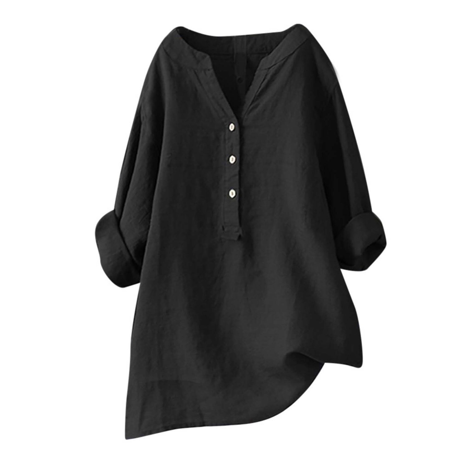Isadora Stand Collar Linen Tunic