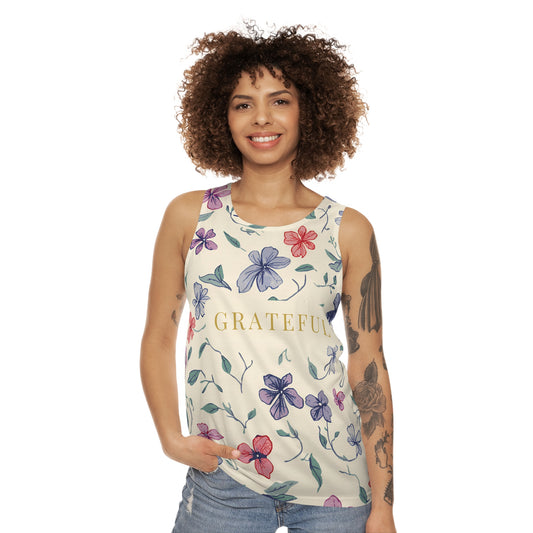 Grateful Floral Tank Top