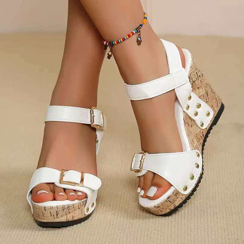 Kemi Studded Wedge Sandal