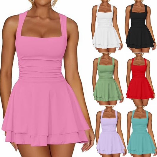 Lena Square Collar Mini Dress