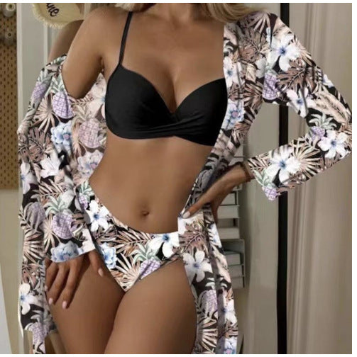 Ines Printed Three-Piece Swimsuit
