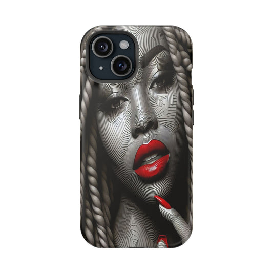 Lines and Ruby Dreams Protective phone case