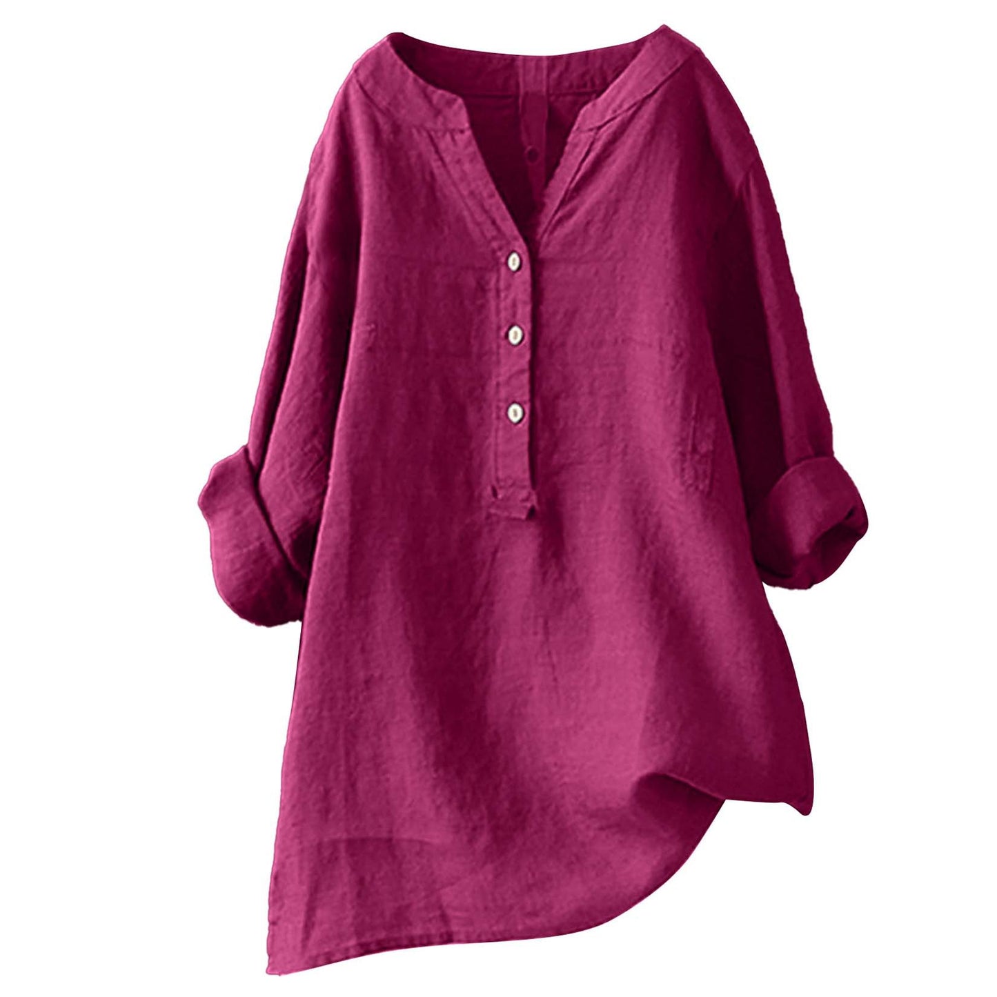 Isadora Stand Collar Linen Tunic