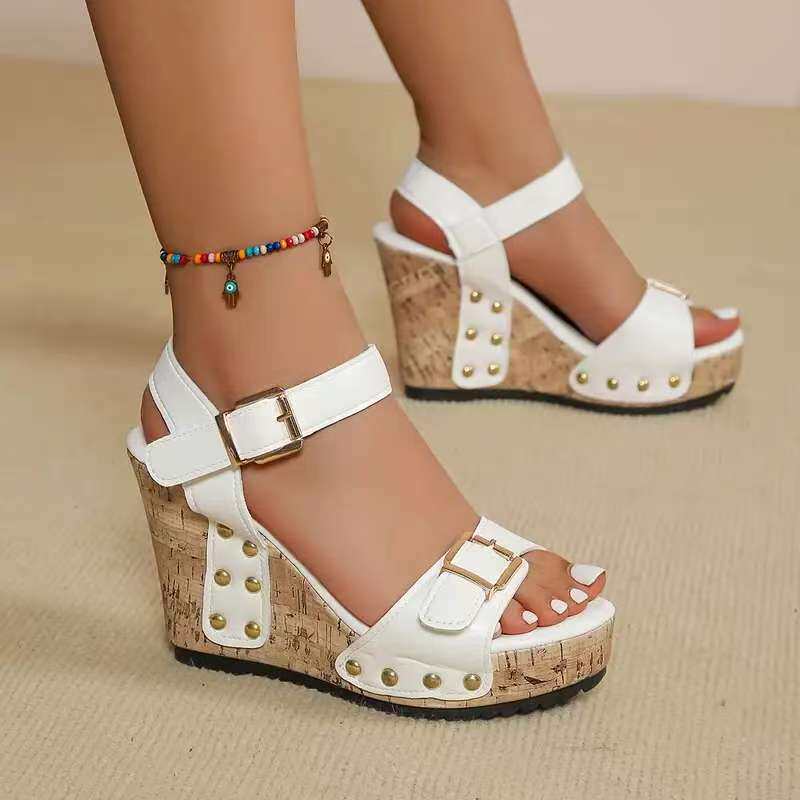 Kemi Studded Wedge Sandal