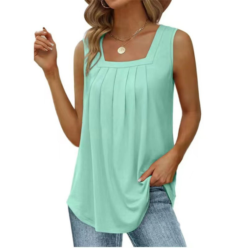Sage Square Neck Vest