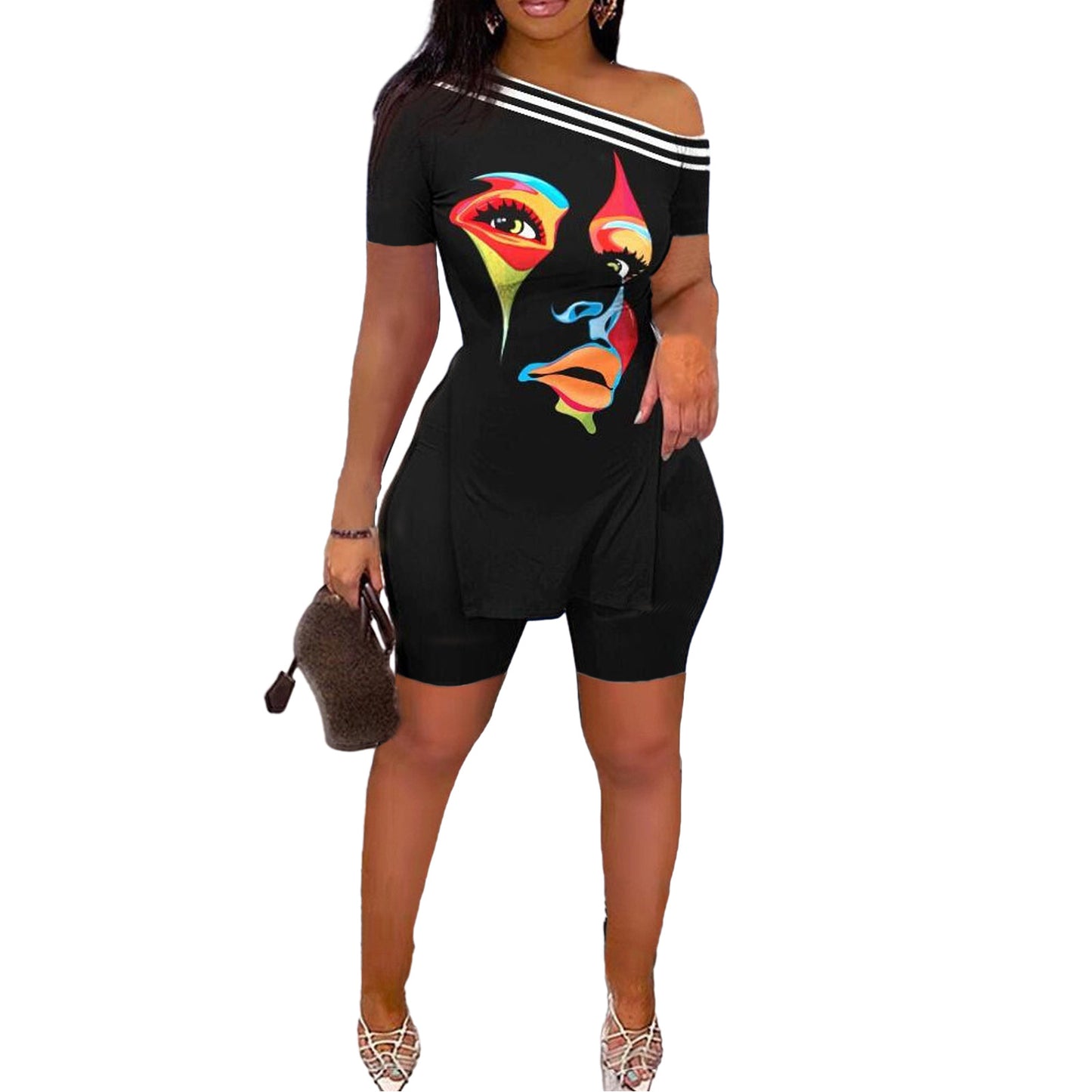 Kalis Printed Shirt & Shorts Set