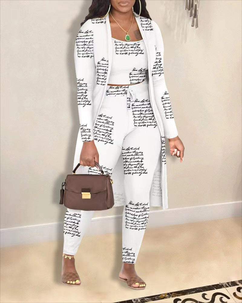 Zara Printed Coat & Trousers Set
