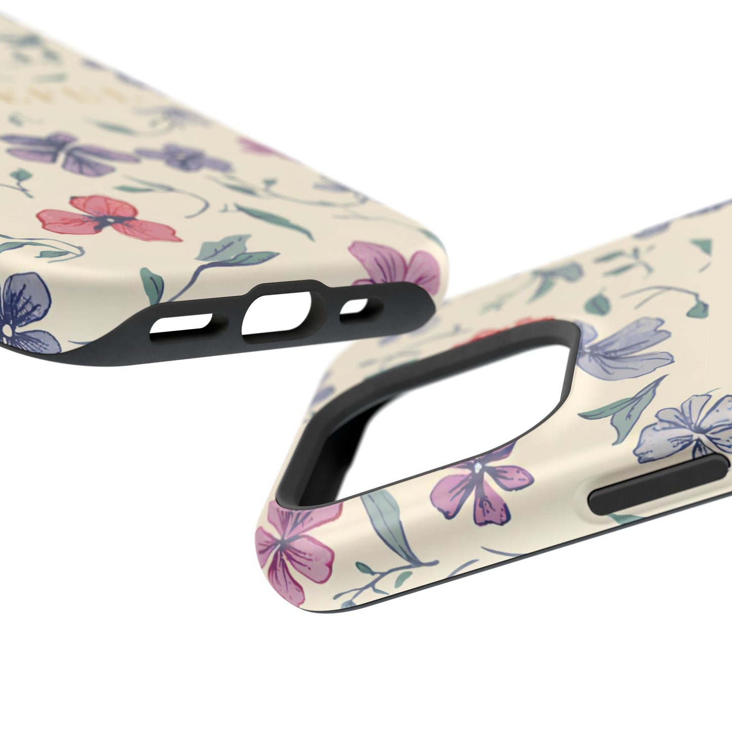 Floral "Grateful" Protective Floral Phone Cover