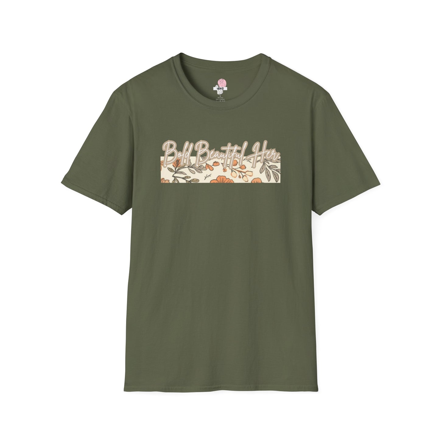 Bold Beautiful Her-Floral Block T-Shirt