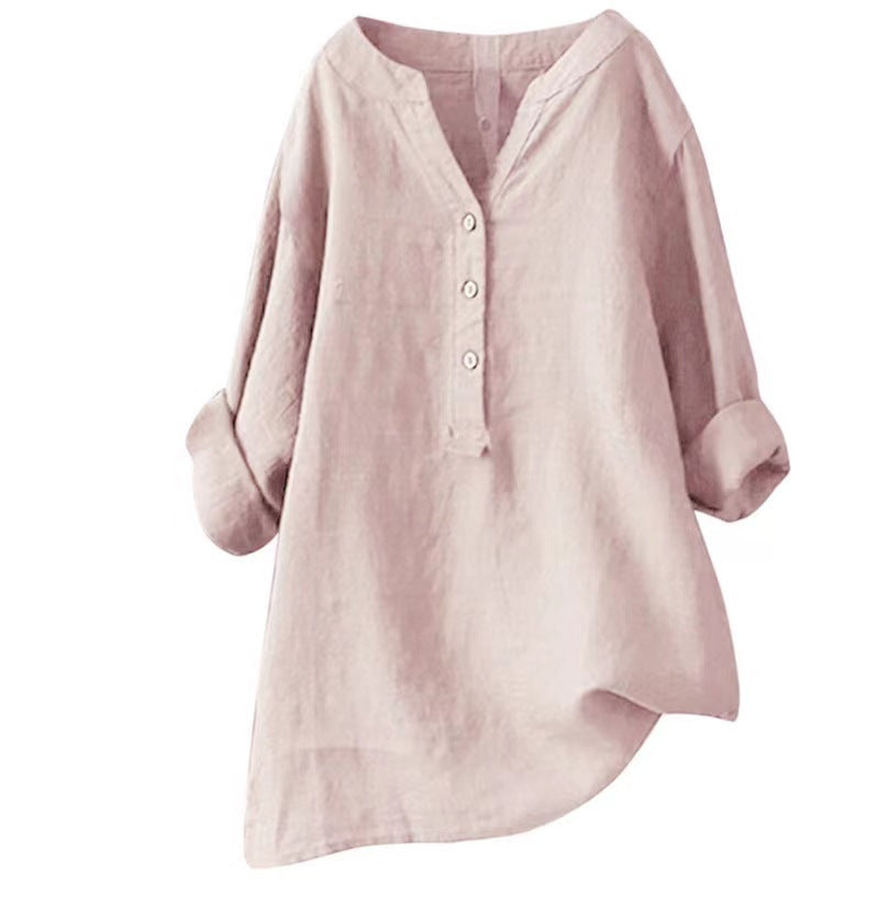 Isadora Stand Collar Linen Tunic