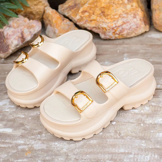 Tanya Platform Thick Sole Casual Slide Sandals | URHER